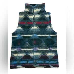 Bear Ridge Outfitters Women’s Small Multicolor Aztec Patterned Wool Blend Vest